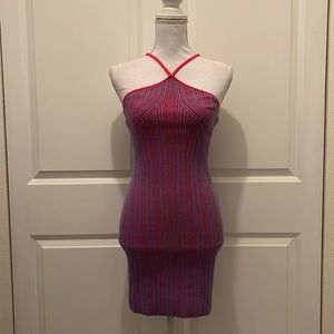 Anna Quan Tanesha Halter Dress in Electric
